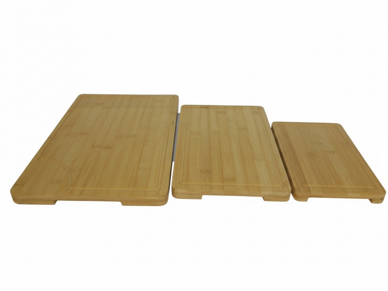 Premium Bamboo Cutting Board Set (3-Piece) - Sustainable Kitchen Essentials for Wholesale
